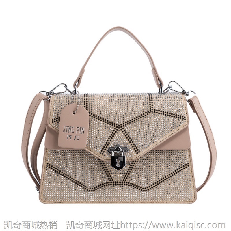 凯奇bags包包女2021新款韩版时尚小方包pu水钻女包单肩包女斜挎包