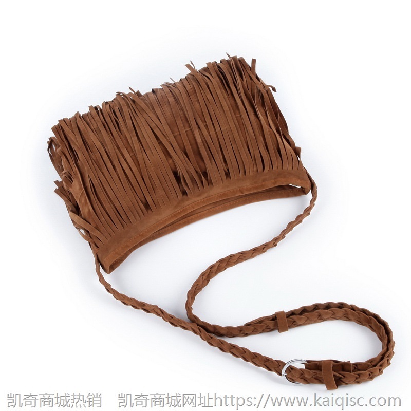 2021新款磨砂女士单肩包 韩版时尚复古流苏斜挎包包女凯奇bags