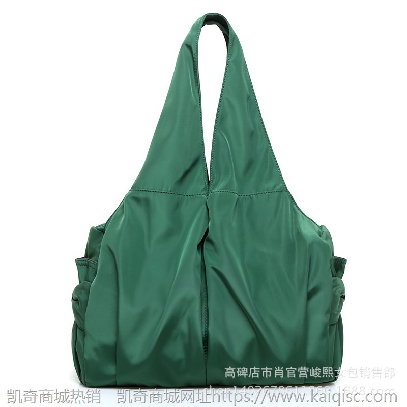 2017新款韩版时尚休闲运动包手提包女士单肩包水洗布纯色女包