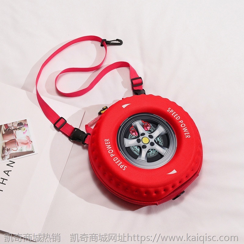 包包女 2020新款个性时尚印花轮胎嘻哈ins网红同款单肩双肩小圆包