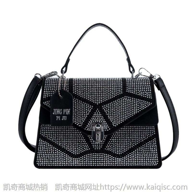 凯奇bags包包女2021新款韩版时尚小方包pu水钻女包单肩包女斜挎包