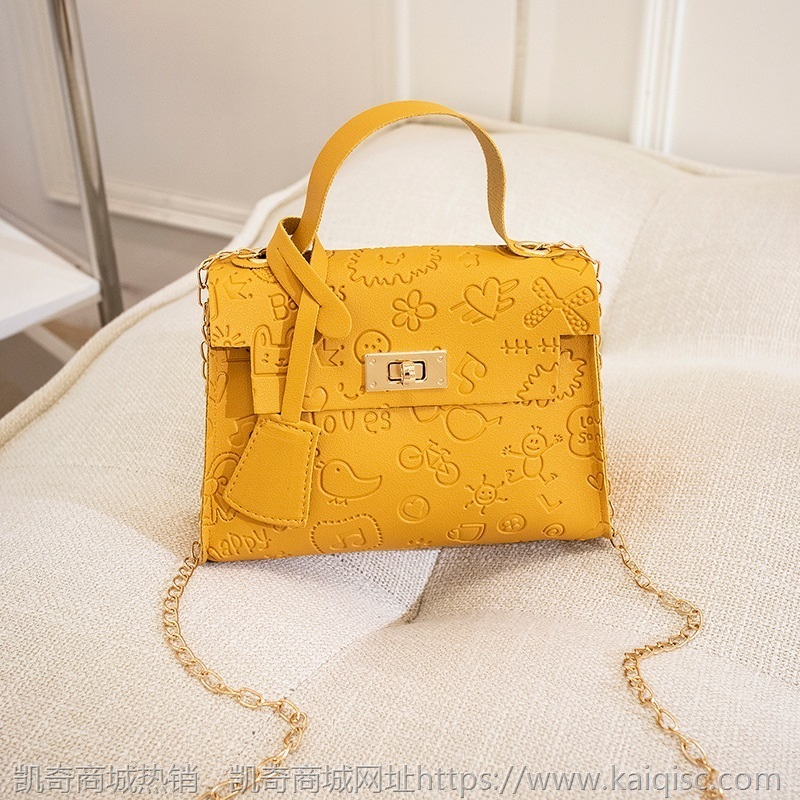 凯奇批发秋冬包包女新款时尚韩版单肩女包潮流迷你凯莉包pu斜挎包