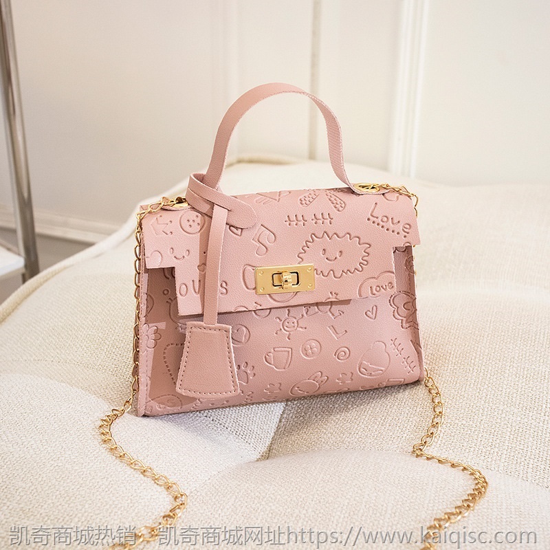凯奇批发秋冬包包女新款时尚韩版单肩女包潮流迷你凯莉包pu斜挎包