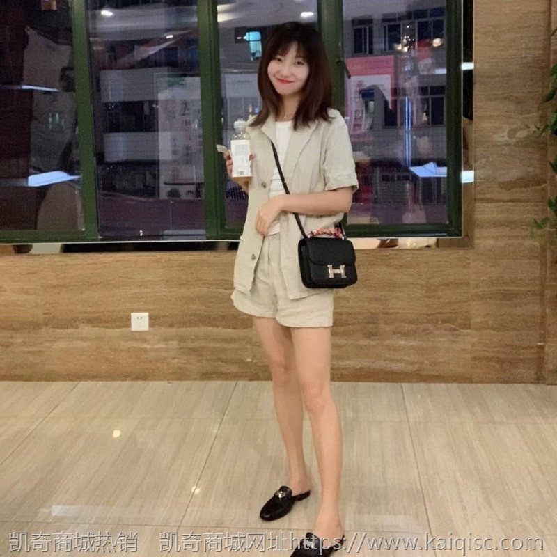 2020新款h扣康康包时尚空姐包小牛皮女包豆腐包单肩斜挎小方包