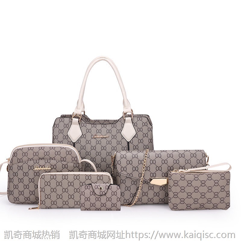 女包包子母包六件套2020新款时尚印花单肩包斜挎包撞色拼接手提包