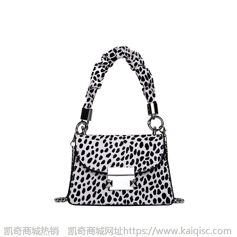 潮批发凯奇包包潮女新款奶牛纹单肩包女包pu时尚链条小方包斜挎包