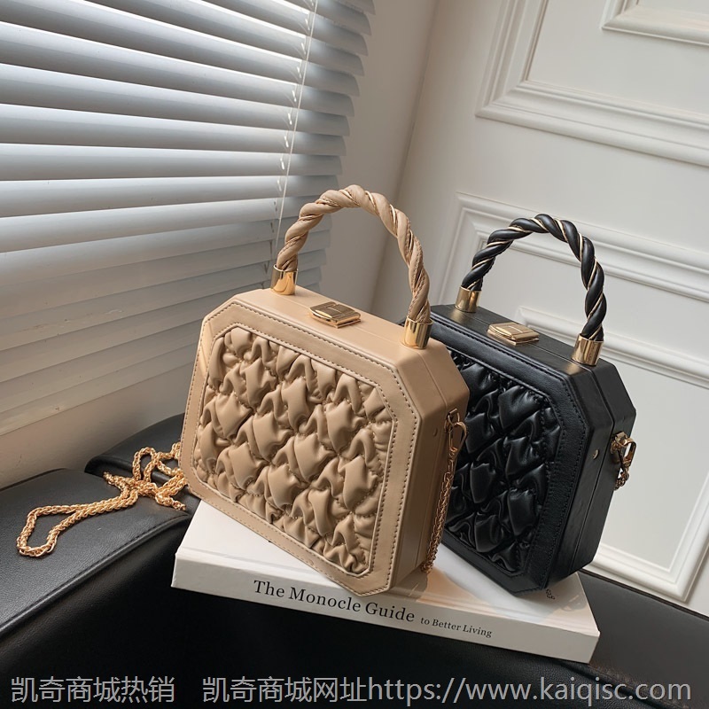 秋冬新款时尚手提定型女包潮流insPU质感气质女士单肩包链条包包