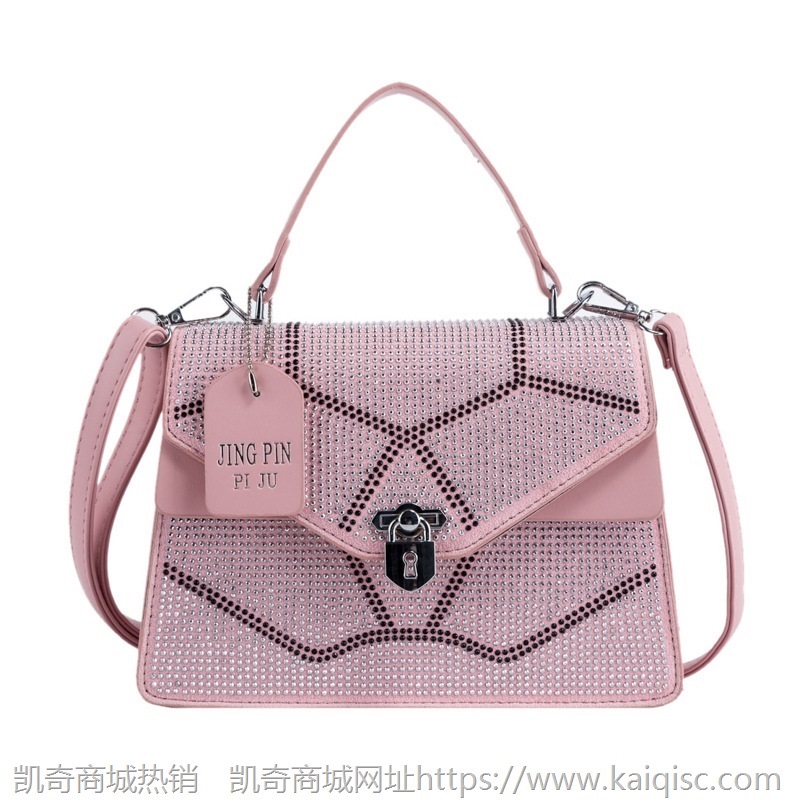 凯奇bags包包女2021新款韩版时尚小方包pu水钻女包单肩包女斜挎包