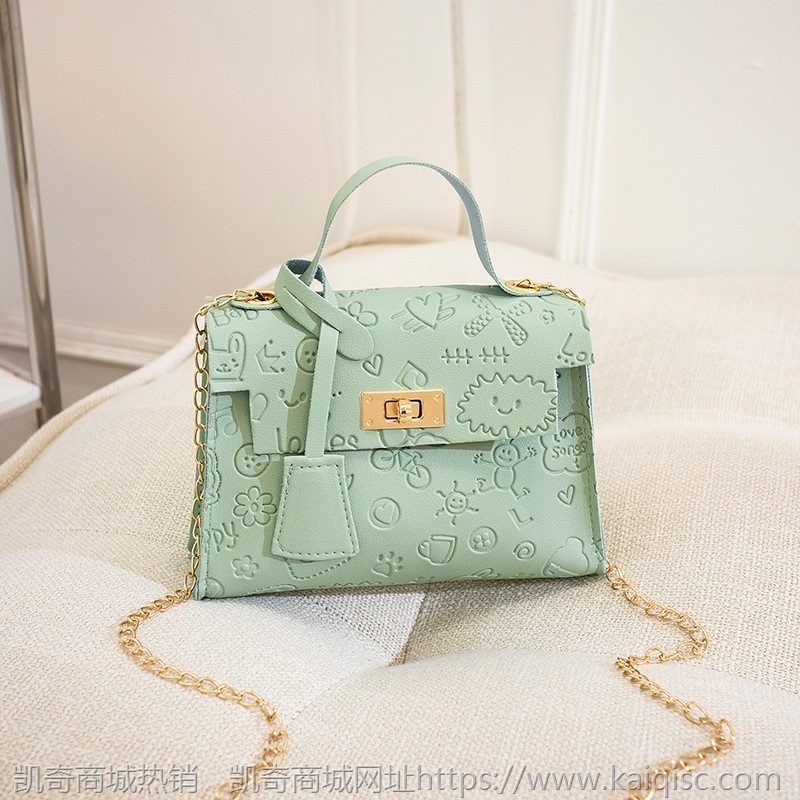 凯奇批发秋冬包包女新款时尚韩版单肩女包潮流迷你凯莉包pu斜挎包