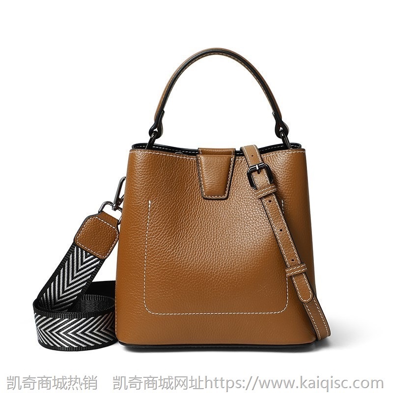 头层牛皮水桶包包女2021新款时尚休闲单肩手提包斜跨包女真皮女包