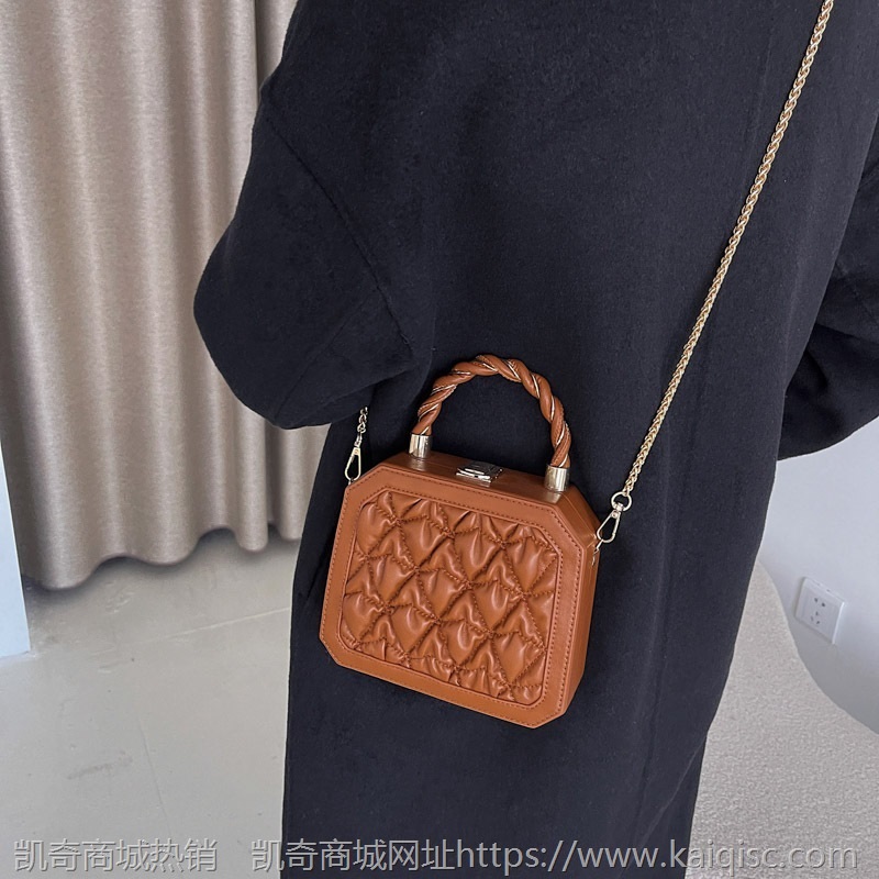 秋冬新款时尚手提定型女包潮流insPU质感气质女士单肩包链条包包