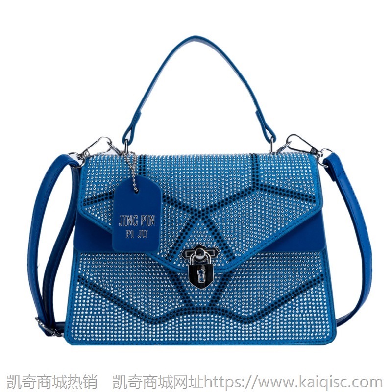 凯奇bags包包女2021新款韩版时尚小方包pu水钻女包单肩包女斜挎包