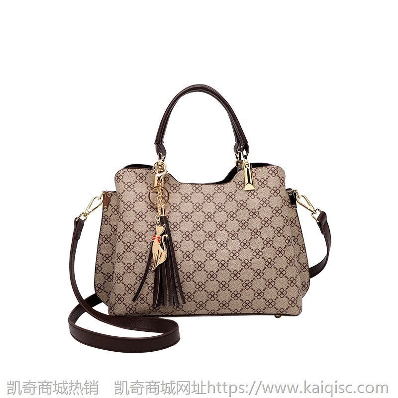 2021春夏新款韩版时尚手提包复古印花单肩斜挎包妈妈包大容量女包