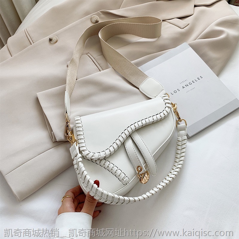 马鞍包2021夏季新款潮时尚法式质感斜挎包网红女士包宽肩带手提包