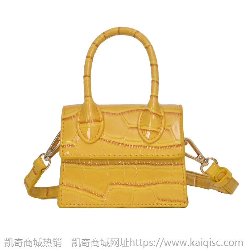 女包2021秋季凯奇时尚网红女包个性迷你手提包斜挎包鳄鱼纹单肩包