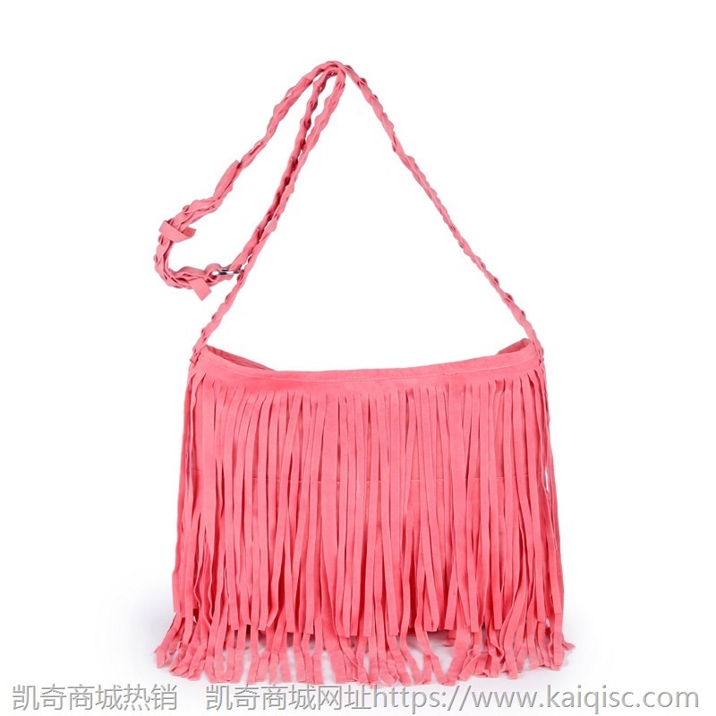 2021新款磨砂女士单肩包 韩版时尚复古流苏斜挎包包女凯奇bags