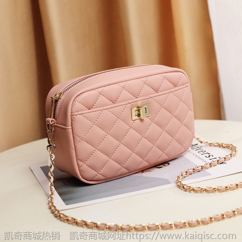 新款潮流女包2021春款包包女时尚单肩包小韩版菱格女士包包斜挎包