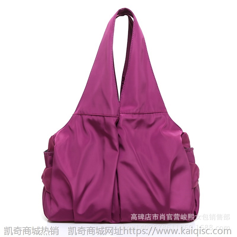 2017新款韩版时尚休闲运动包手提包女士单肩包水洗布纯色女包
