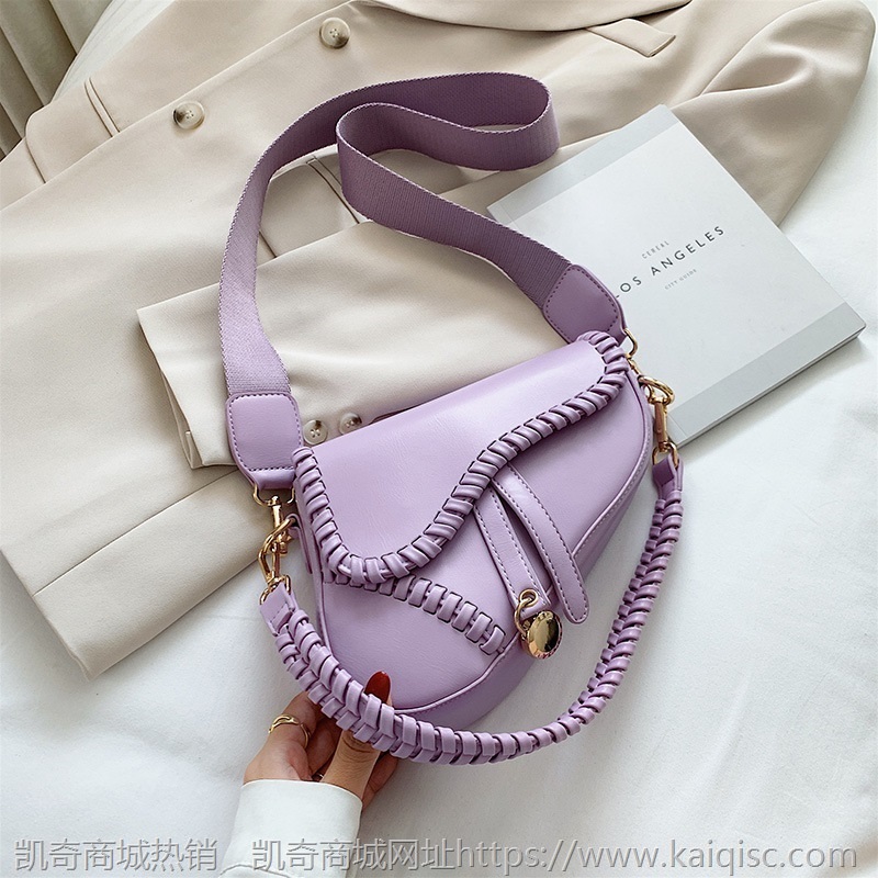马鞍包2021夏季新款潮时尚法式质感斜挎包网红女士包宽肩带手提包