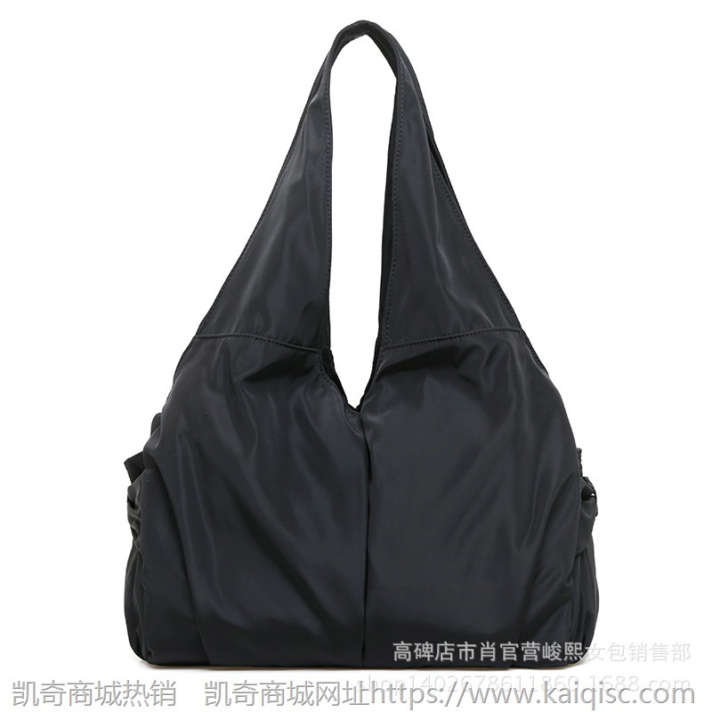 2017新款韩版时尚休闲运动包手提包女士单肩包水洗布纯色女包