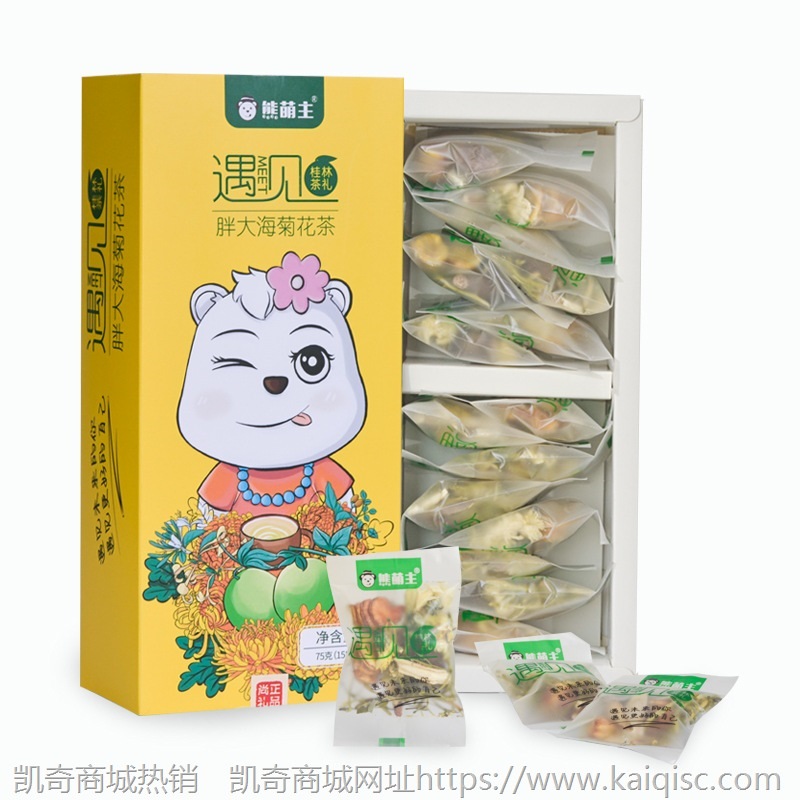 熊萌主胖大海菊花罗汉果养生茶1盒装