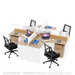 职员办公桌简约四人位办公桌子屏风工位家具员工电脑办公桌椅组合