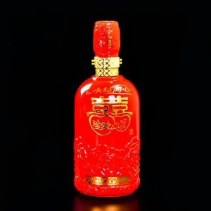 结婚喜宴专用喜酒瓶定制家用一斤装白酒婚庆瓶密封原浆酒空瓶玻璃
