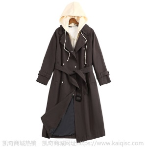 大码女装胖妹妹mm韩版风衣女2021春装新款收腰宽松中长款外套8991