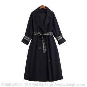 微胖妹妹mm大码女装中长款风衣早春新款韩版时尚减龄女士大衣8989