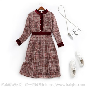 2021春装大码女装胖妹妹mm洋气减龄裙子法式复古显瘦连衣裙11299