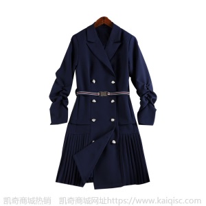 胖妹妹m大码重工连衣裙褶皱设计感长袖2021春季新款洋气裙子10757