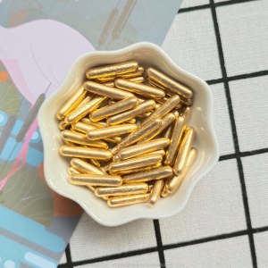 新款仿真金珠糖果 蛋糕装饰糖珠 瓶装金针金棍 粗彩针 金属糖针