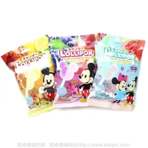 迪士尼双味棒棒糖米奇卡通造型硬糖压片糖儿童休闲零食糖果批发