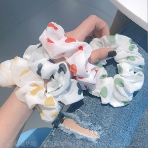 ins简约少女爱心大肠发圈女网红丸子头发绳韩国可爱肥肠头绳发饰