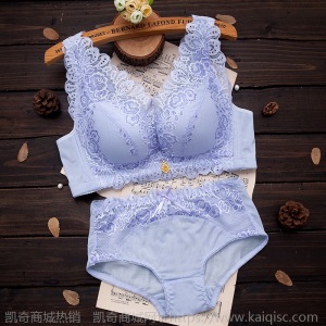 套装/单件内衣女无钢圈女士性感上托聚拢调整型薄款美背胸罩文胸