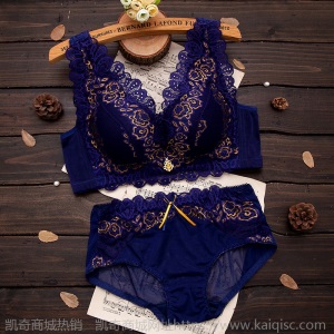 套装/单件内衣女无钢圈女士性感上托聚拢调整型薄款美背胸罩文胸