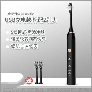 电动牙刷超声波充电式成人软毛儿童家用防水静音全自动牙刷美白