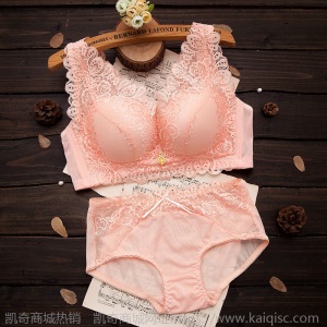 套装/单件内衣女无钢圈女士性感上托聚拢调整型薄款美背胸罩文胸