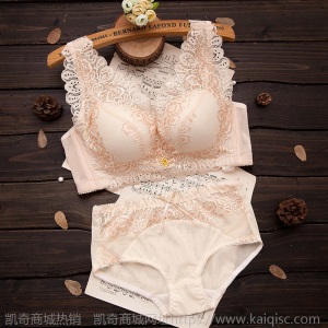 套装/单件内衣女无钢圈女士性感上托聚拢调整型薄款美背胸罩文胸