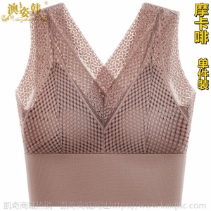 蕾丝美背文胸一体胸罩女聚拢性感裹胸吊带背心内衣女学生韩版抹胸