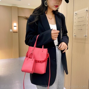小包包女新款2021上新韩版简约洋气亚克力链条子母手提单肩斜挎包