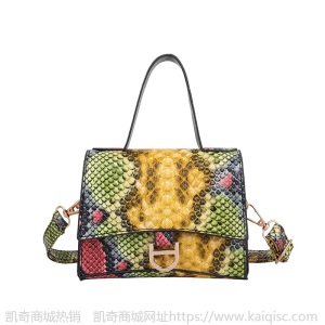 春季包包女单肩包个性蛇纹手提沙漏包2021新款ins洋气斜挎包批发