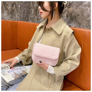 上新洋气包包2020韩版网红可爱毛毛休闲包时尚斜挎豹纹女包批发