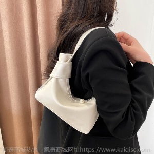 法式腋下包2021夏季新款潮网红时尚单肩手提包ins休闲珠光仙女包