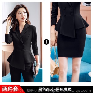 网红西装套装女春夏时尚中袖薄款气质西服职业装套裙美容师工作服