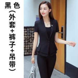 夏季职业装女装套装2021新款短袖工装女士西服面试正装西装工作服