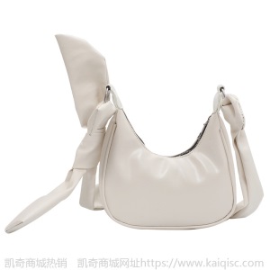 凯奇包包女2021时尚新款韩版复古简约软pu饺子包蝴蝶结单肩斜挎包