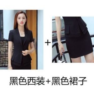 夏季职业装女装套装2021新款短袖工装女士西服面试正装西装工作服