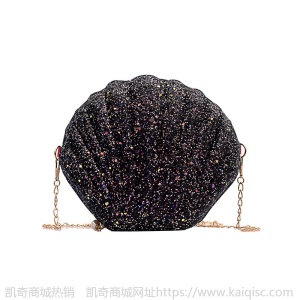 2021上新亮晶晶贝壳斜挎小包包韩版亮片小仙女时尚可爱单肩包批发