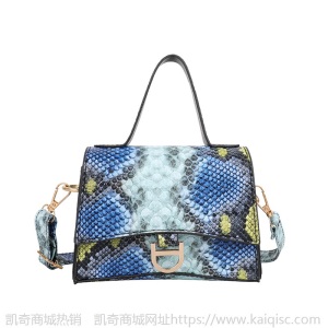 春季包包女单肩包个性蛇纹手提沙漏包2021新款ins洋气斜挎包批发